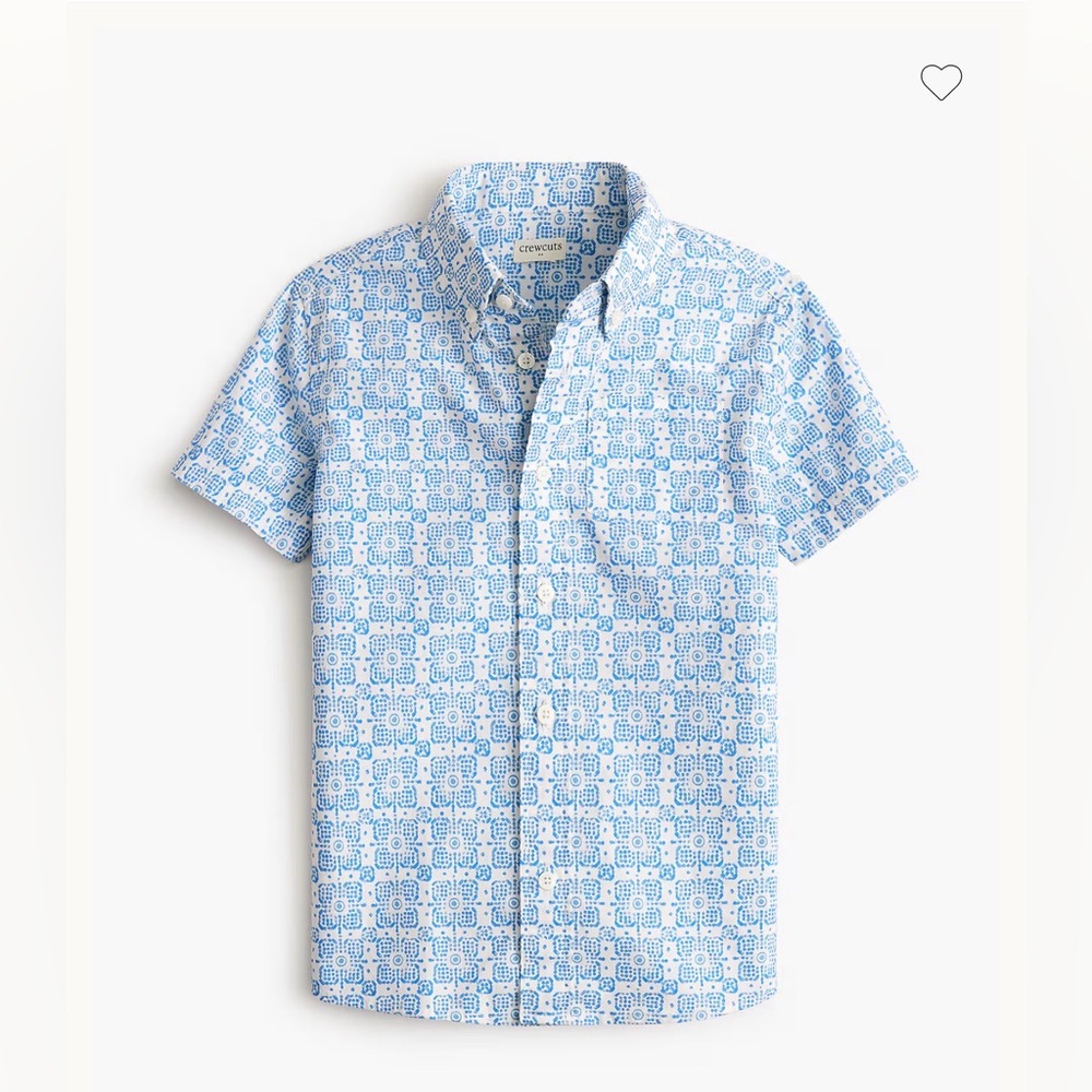 NWT Crewcuts Boys' short-sleeve printed shirt